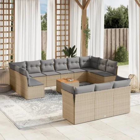 Set mit 14 Gartensofas mit Kissen Kunstrattan beige von , Gartensets - Ref: Foro24-3223924, Preis: 844,86 €, Rabatt: %