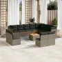 Gartensofa-Set mit Kissen 13-teilig synthetisches Rattangrau von , Gartensets - Ref: Foro24-3223932, Preis: 757,25 €, Rabatt: %