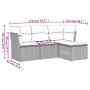 Set Gartensofas mit Kissen 4 Stück synthetisches Rattan beige von , Gartensets - Ref: Foro24-3249378, Preis: 265,50 €, Rabatt: %