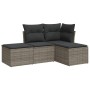4-teilige Gartensofagarnitur und graue synthetische Rattankissen von , Gartensets - Ref: Foro24-3249319, Preis: 242,82 €, Rab...