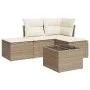 Garden sofa set with 5-piece synthetic rattan beige cushions by , Garden sets - Ref: Foro24-3249327, Price: 317,55 €, Discoun...