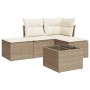 Set Gartensofas mit Kissen 5 Stück synthetisches Rattan beige von , Gartensets - Ref: Foro24-3249327, Preis: 325,87 €, Rabatt: %