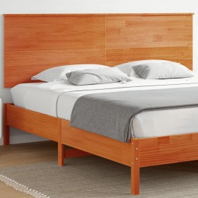 Cabecero de cama madera maciza de pino marrón cera 180 cm