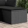 Taburete de jardín de ratán sintético negro y cojín 55x55x37cm de , Otomanas de exterior - Ref: Foro24-365968, Precio: 60,79 ...