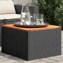 Gartentisch aus Akazienholz und PE-Rattan schwarz 55x55x37 cm von , Gartentische - Ref: Foro24-365975, Preis: 47,53 €, Rabatt: %
