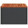 Gartentisch aus Akazienholz und PE-Rattan schwarz 55x55x37 cm von , Gartentische - Ref: Foro24-365975, Preis: 48,32 €, Rabatt: %