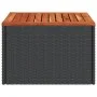 Gartentisch aus Akazienholz und PE-Rattan schwarz 55x55x37 cm von , Gartentische - Ref: Foro24-365975, Preis: 47,53 €, Rabatt: %