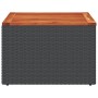 Acacia wood and black PE rattan garden table 55x55x37 cm by , Garden tables - Ref: Foro24-365975, Price: 48,32 €, Discount: %