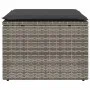 Gartenhocker mit synthetischem Rattankissen grau 55x55x37cm von , Hocker für den Außenbereich - Ref: Foro24-366117, Preis: 49...