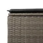 Gartenhocker mit synthetischem Rattankissen grau 55x55x37cm von , Hocker für den Außenbereich - Ref: Foro24-366117, Preis: 49...