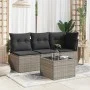 Garden table with grey PE rattan and glass surface 55x55x37 cm by , Garden tables - Ref: Foro24-366120, Price: 57,00 €, Disco...