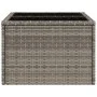Garden table with grey PE rattan and glass surface 55x55x37 cm by , Garden tables - Ref: Foro24-366120, Price: 57,00 €, Disco...