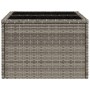 Gartentisch mit Glasoberfläche PE Rattangrau 55x55x37 cm von , Gartentische - Ref: Foro24-366120, Preis: 54,95 €, Rabatt: %