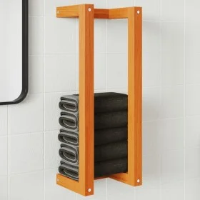 Solid waxed brown pine wood towel rack 23x18x60 cm by , Towel racks - Ref: Foro24-844473, Price: 21,24 €, Discount: %