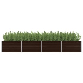 Braunes Blumenbeet aus verzinktem Stahl, 320 x 80 x 45 cm von vidaXL, Töpfe und Pflanzgefäße - Ref: Foro24-45716, Preis: 73,5...