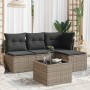 Juego de sofás jardín con cojines 5 pzas ratán sintético gris by , Garden sets - Ref: Foro24-3217510, Price: 261,86 €, Discou...