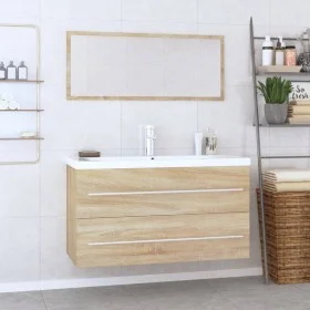 Sonoma Oak 3-Piece Bathroom Furniture Set by , Bathroom furniture - Ref: Foro24-3152850, Price: 238,79 €, Discount: %