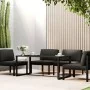 Anthrazitgrauer Garten-Esstisch aus Aluminium, 120 x 60 x 66 cm von , Gartentische - Ref: Foro24-318312, Preis: 130,96 €, Rab...