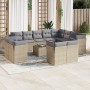 Garden sofa set with cushions 13 pieces beige synthetic rattan by , Garden sets - Ref: Foro24-3250378, Price: 893,66 €, Disco...