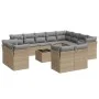 Garden sofa set with cushions 13 pieces beige synthetic rattan by , Garden sets - Ref: Foro24-3250378, Price: 881,39 €, Disco...