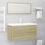 Sonoma oak plywood 2-piece bathroom furniture set by , Bathroom furniture - Ref: Foro24-804848, Price: 85,51 €, Discount: %