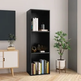 Black plywood bookcase/TV cabinet 36x30x114 cm by , Bookcases and shelves - Ref: Foro24-800136, Price: 41,43 €, Discount: %