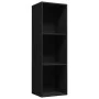 Estantería libros/mueble TV contrachapada negro 36x30x114 cm de , Librerías y estanterías - Ref: Foro24-800136, Precio: 41,41...