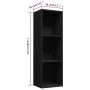 Schwarzes Bücherregal/TV-Schrank aus Sperrholz, 36 x 30 x 114 cm von , Bücherregale und Regale - Ref: Foro24-800136, Preis: 4...