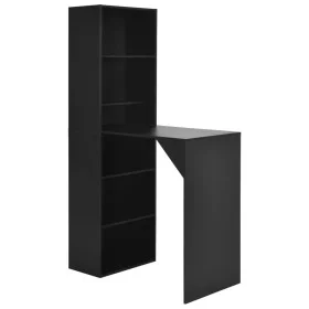 High bar table with black cabinet 115x59x200 cm by , Kitchen and dining tables - Ref: Foro24-280228, Price: 163,97 €, Discoun...