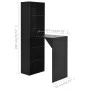 High bar table with black cabinet 115x59x200 cm by , Kitchen and dining tables - Ref: Foro24-280228, Price: 163,97 €, Discoun...