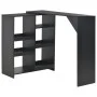 Bar table with mobile shelf black 138x39x110 cm by , Kitchen and dining tables - Ref: Foro24-280223, Price: 126,03 €, Discoun...