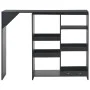 Bar table with mobile shelf black 138x39x110 cm by , Kitchen and dining tables - Ref: Foro24-280223, Price: 126,03 €, Discoun...