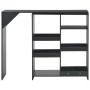 Bartisch mit mobiler Ablage schwarz 138x39x110 cm von , Küchen- und Esstische - Ref: Foro24-280223, Preis: 138,23 €, Rabatt: %