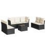 8-piece garden sofa set and black synthetic rattan cushions by , Garden sets - Ref: Foro24-3217416, Price: 418,41 €, Discount: %