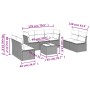 8-piece garden sofa set and black synthetic rattan cushions by , Garden sets - Ref: Foro24-3217416, Price: 418,41 €, Discount: %