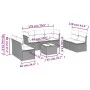 8-piece garden sofa set and black synthetic rattan cushions by , Garden sets - Ref: Foro24-3217416, Price: 443,17 €, Discount: %