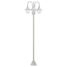 Farolas de jardín con 3 luces aluminio blanca E27 220 cm de , Iluminación de exterior - Ref: Foro24-44206, Precio: 153,89 €, ...