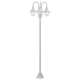Gartenlaternen mit 3 Lichtern weißes Aluminium E27 220 cm von , Außenbeleuchtung - Ref: Foro24-44206, Preis: 151,21 €, Rabatt: %