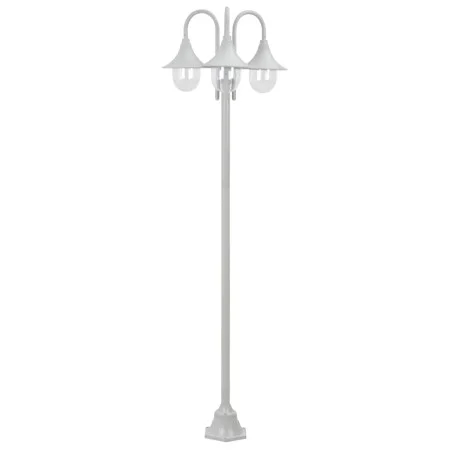 Farolas de jardín con 3 luces aluminio blanca E27 220 cm de , Iluminación de exterior - Ref: Foro24-44206, Precio: 148,29 €, ...