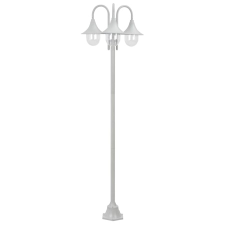 Gartenlaternen mit 3 Lichtern weißes Aluminium E27 220 cm von , Außenbeleuchtung - Ref: Foro24-44206, Preis: 151,21 €, Rabatt: %
