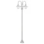 Farolas de jardín con 3 luces aluminio blanca E27 220 cm de , Iluminación de exterior - Ref: Foro24-44206, Precio: 148,29 €, ...