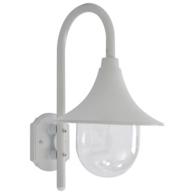 Lámpara de pared de jardín aluminio blanca E27 42 cm