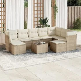 Garden sofa set with beige cushions 10 pieces synthetic rattan by , Garden sets - Ref: Foro24-3250417, Price: 651,32 €, Disco...