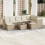 Garden sofa set with beige cushions 10 pieces synthetic rattan by , Garden sets - Ref: Foro24-3250417, Price: 651,32 €, Disco...