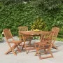 Juego de comedor de jardín 5 piezas madera maciza de acacia de , Conjuntos de jardín - Ref: Foro24-3152900, Precio: 277,10 €,...