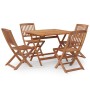 5-piece solid acacia wood garden dining set by , Garden sets - Ref: Foro24-3152900, Price: 306,03 €, Discount: %