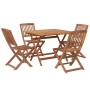 5-piece solid acacia wood garden dining set by , Garden sets - Ref: Foro24-3152900, Price: 306,03 €, Discount: %
