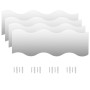 vidaXL Wall Mirrors Wavy Glass 60x18.5 cm 4 units by , Mirrors - Ref: Foro24-245694, Price: 39,42 €, Discount: %
