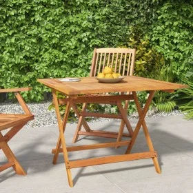 Folding solid acacia wood garden table 90x90x75 cm by , Garden tables - Ref: Foro24-319671, Price: 111,24 €, Discount: %