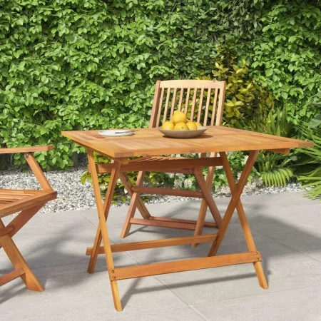 Folding solid acacia wood garden table 90x90x75 cm by , Garden tables - Ref: Foro24-319671, Price: 133,02 €, Discount: %